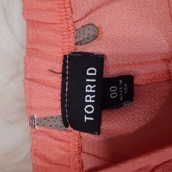 Torrid Peach Flutter Sleeve Succulent Tanktop Blouse - Picture 3 of 4